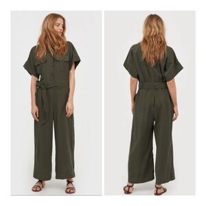 Olive Green Utility Jumpsuit